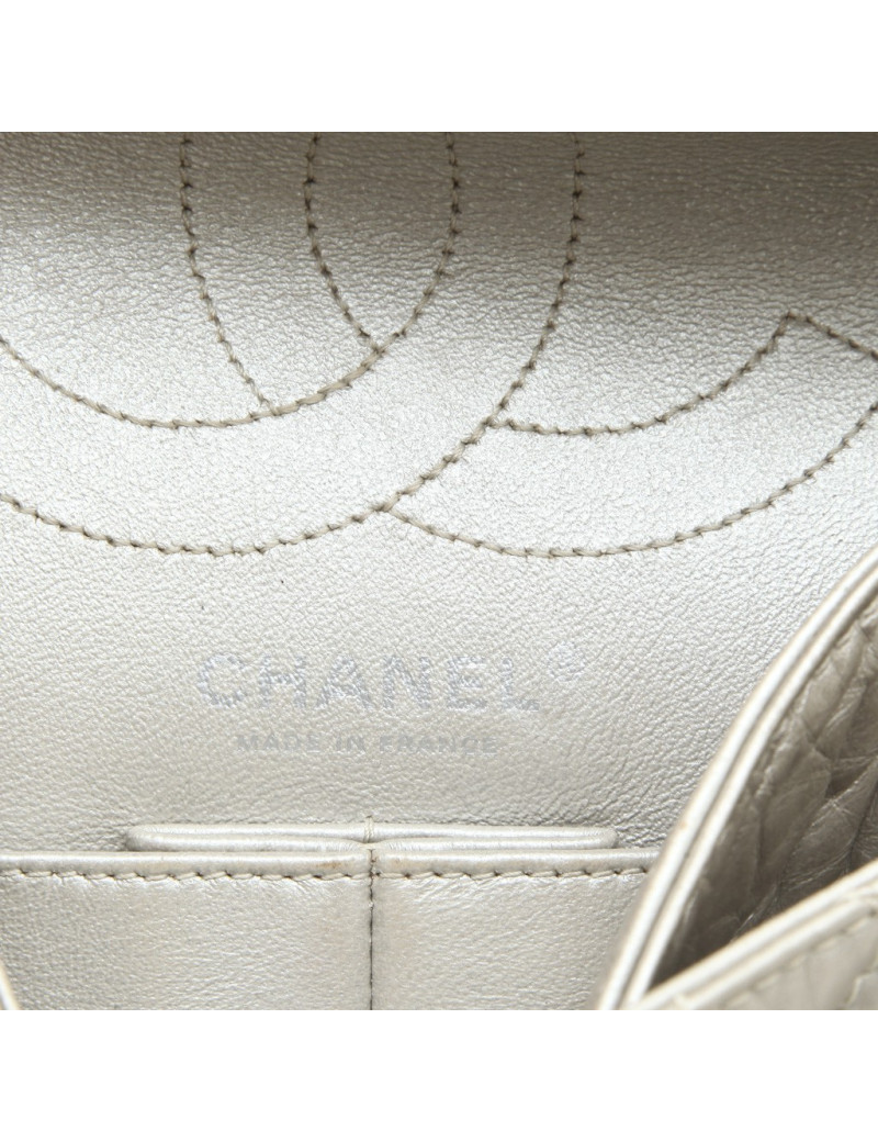 Sac CHANEL Timeless cuir vieilli argent