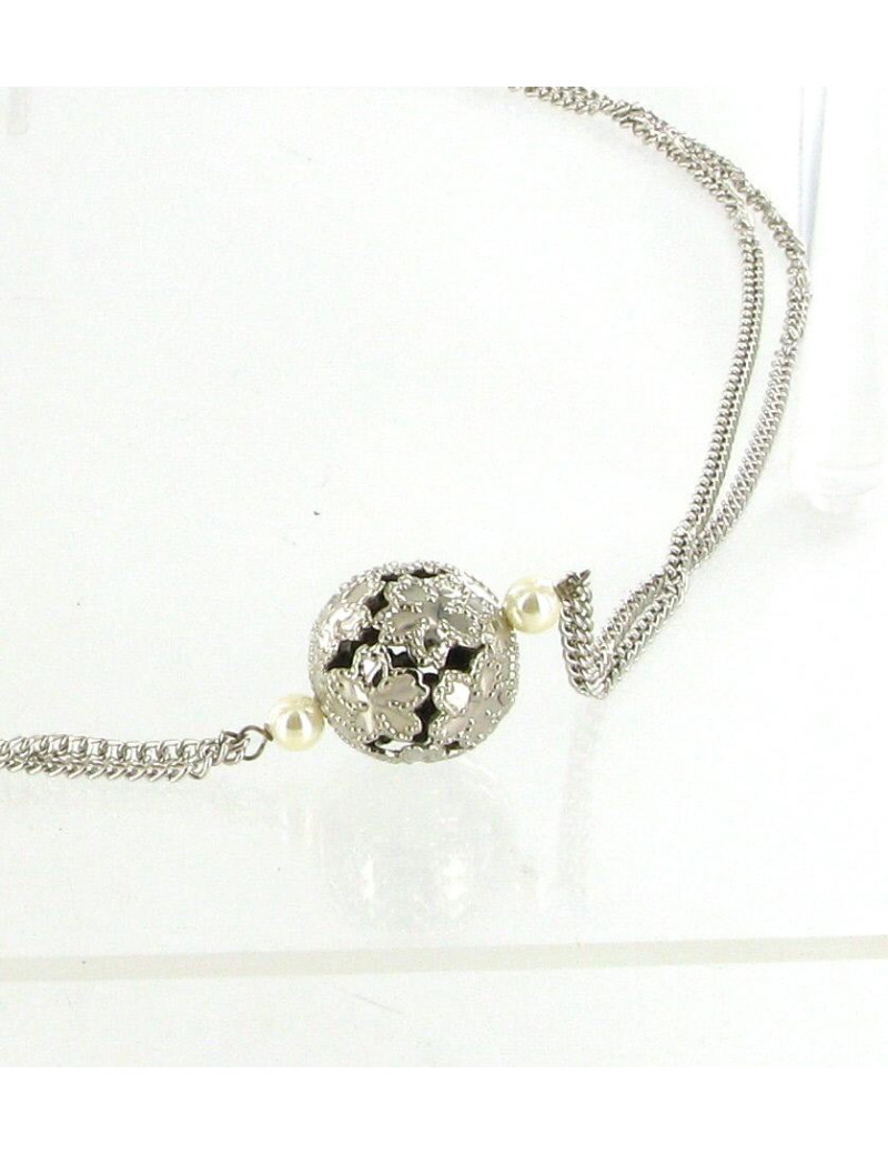 Parure MAGUERITE DE VALOIS en métal argenté