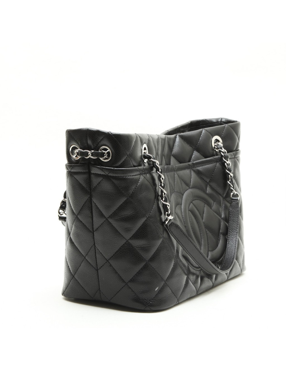 CHANEL Tote Bag in Black Grained Leather Big Model