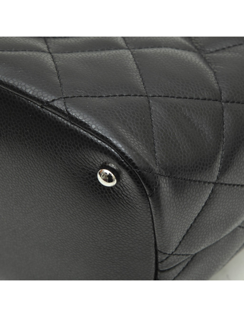 CHANEL Tote Bag in Black Grained Leather Big Model