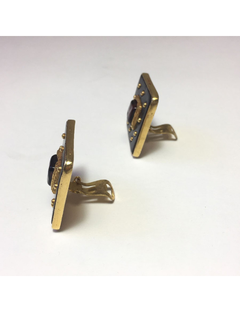 Boucles d'oreilles Clips CHRISTIAN LACROIX en métal doré 