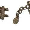 Collier CHRISTIAN DIOR vintage en métal filigrané cuivré, strass jaunes