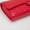 CHANEL clutch in coral varnished quilted leather