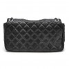 CHANEL "Paris Dallas" double flap bag in dark gray quilted thick cowhide leather