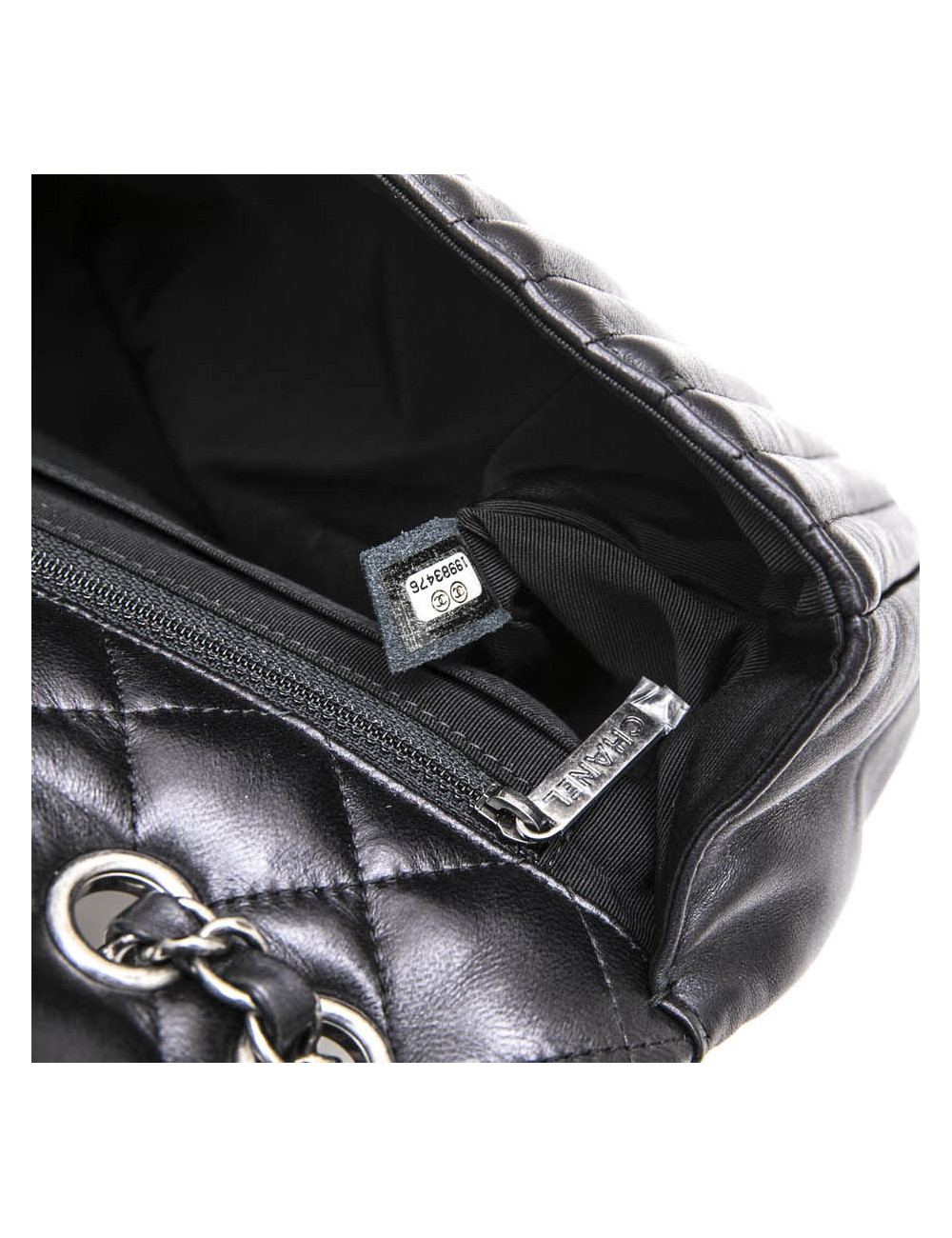 Sac "Paris Dallas" CHANEL en cuir d'agneau lisse noir