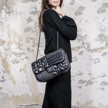 CHANEL 'Paris Dallas' collector flap bag in black smooth soft
