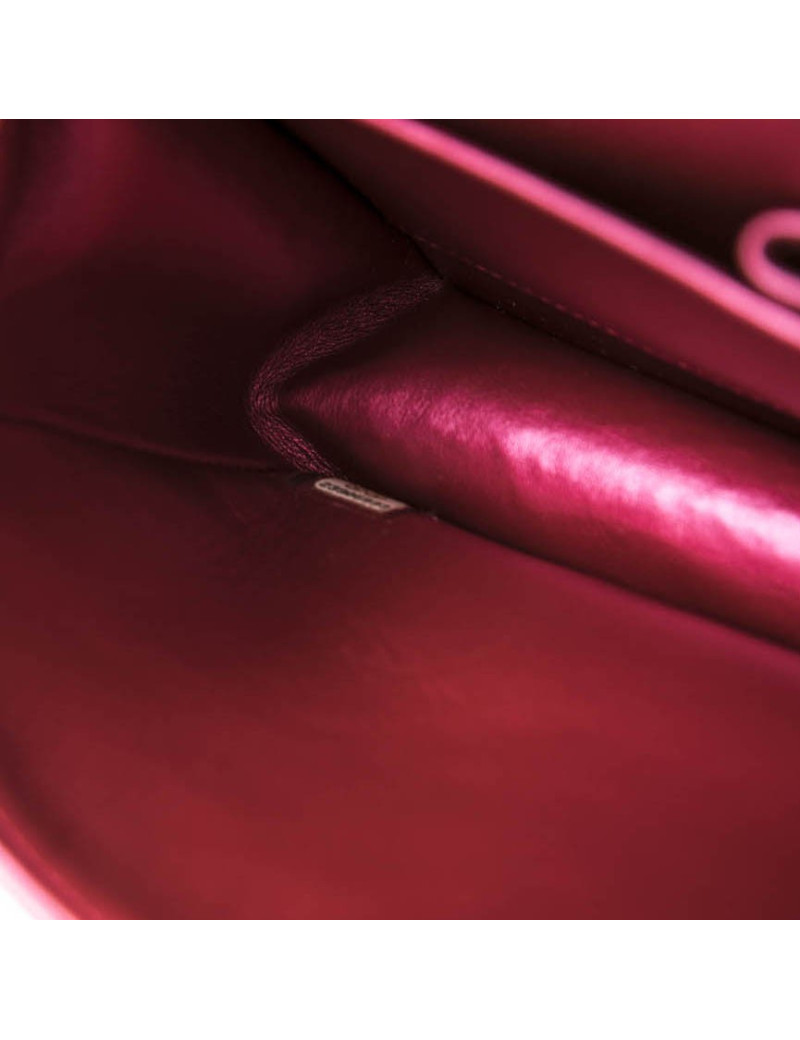 Sac Couture CHANEL fushia perles nacrées sequins