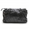 CHANEL large tote bag in black semi-gloss leather