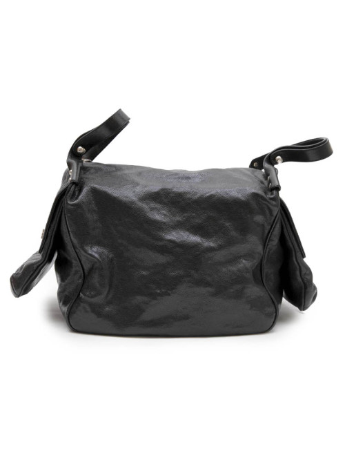 CHANEL tote bag in shiny black grained leather