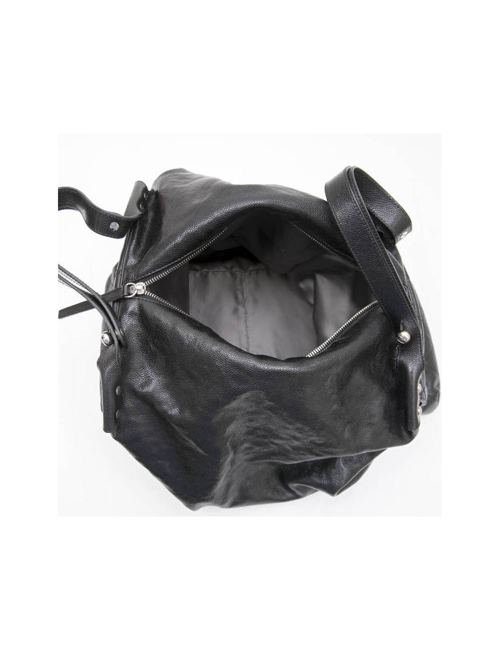 CHANEL tote bag in shiny black grained leather