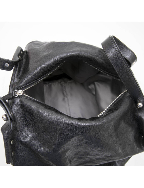 CHANEL tote bag in shiny black grained leather