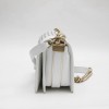 Collector CHANEL 'Boy' flap bag 'Paris Dubaï' in white and aged gold leather
