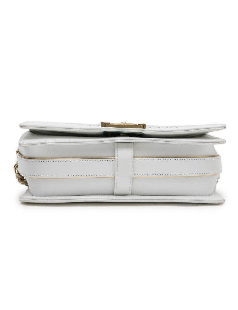 Sac Boy CHANEL blanc et doré