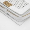 Collector CHANEL 'Boy' flap bag 'Paris Dubaï' in white and aged gold leather