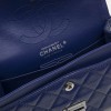 CHANEL 2.55 mini bag in blue electric grained quilted leather