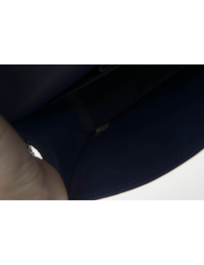 CHANEL 2.55 mini bag in blue electric grained quilted leather