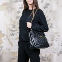 CHANEL bag in black quilted smooth lamb leather