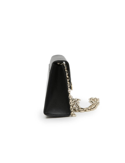 Mini sac FERRAGAMO cuir grainé noir