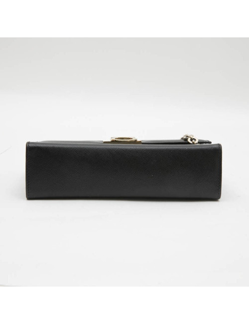 Mini sac FERRAGAMO cuir grainé noir