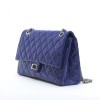 CHANEL 2.55 double flap bag in blue electric soft grained leather