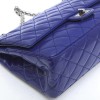 CHANEL 2.55 double flap bag in blue electric soft grained leather