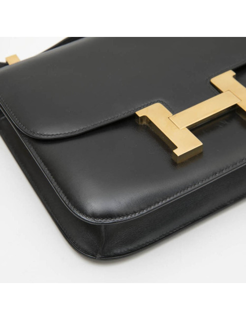  HERMES 'Constance' vintage bag in black box leather