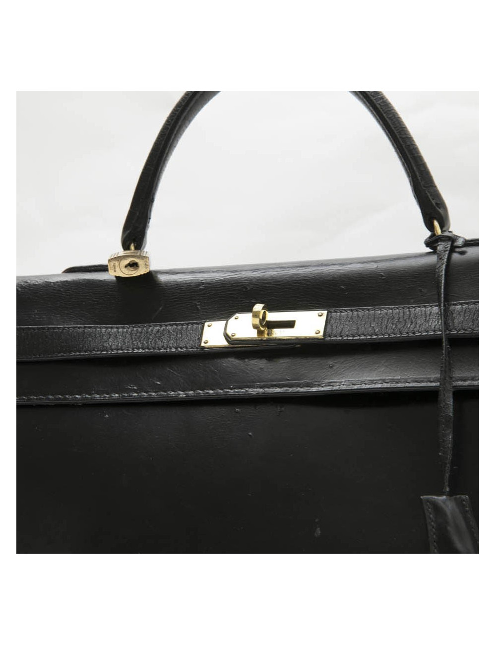 Sac Kelly 35 HERMES  Vintage cuir box