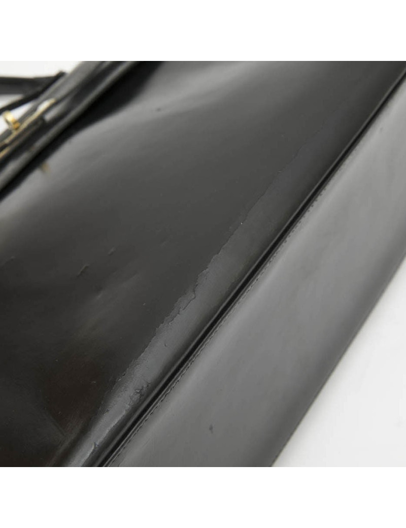 HERMES Kelly 35 Vintage bag in black box leather