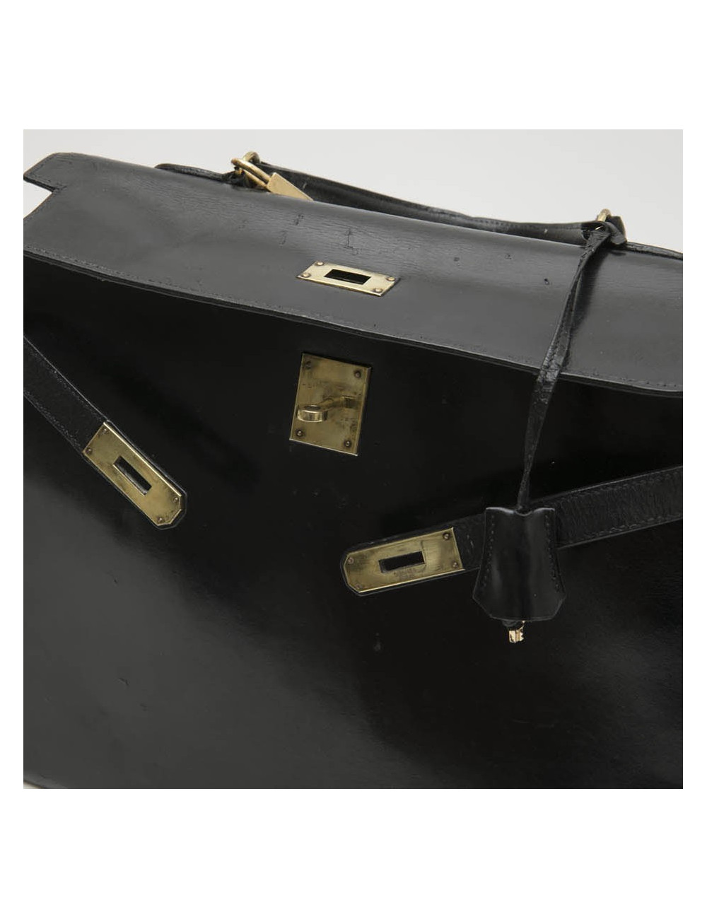 Sac Kelly 35 HERMES  Vintage cuir box