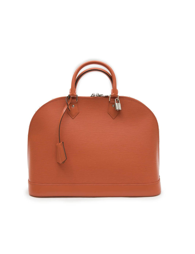 Sac Alma LOUIS VUITTON GM cuir épi orange
