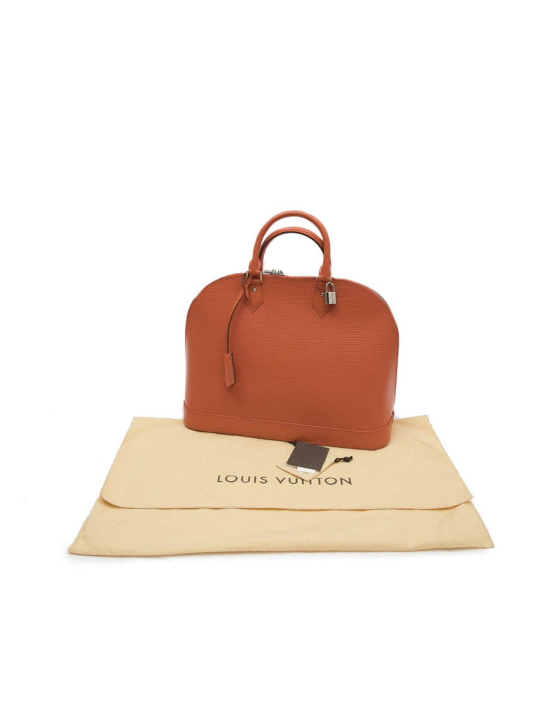 Sac Alma LOUIS VUITTON GM cuir épi orange