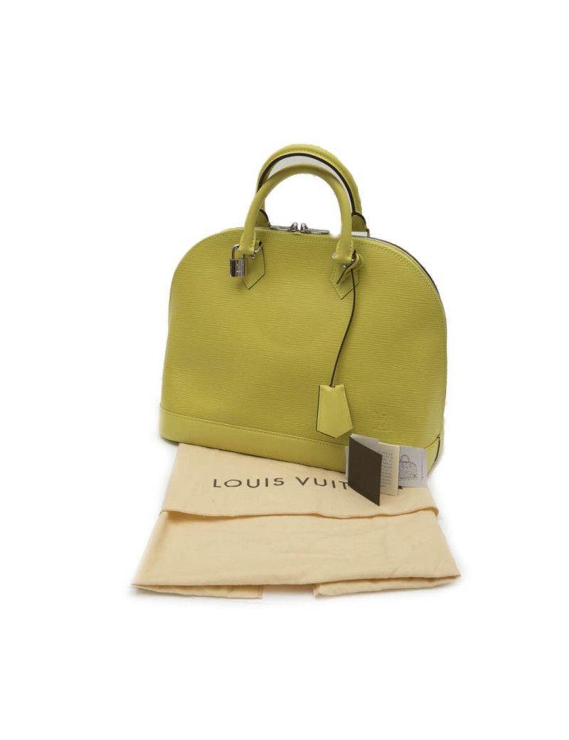 Sac Alma LOUIS VUITTON cuir épi pistache