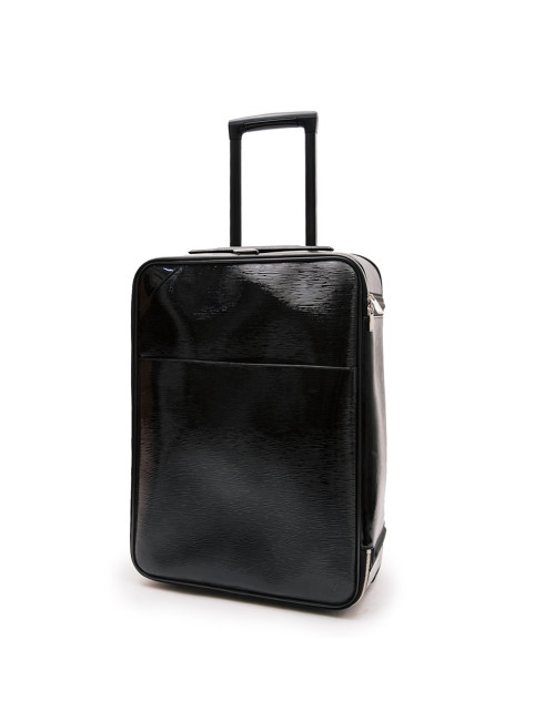 Valise roulante LOUIS VUITTON cuir verni 