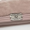 CHANEL bag 'Boy' in old pink orylag fur and leather