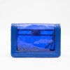 CHANEL 'Boy' bag in transparent blue electric edged with leather