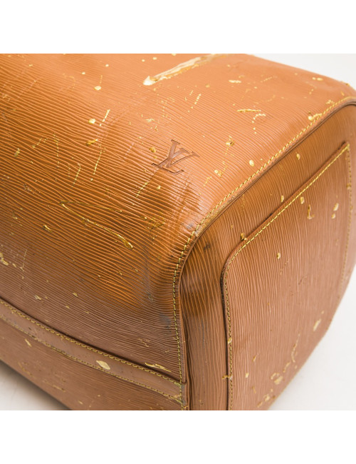 LOUIS VUITTON 'Keepall' customized bag in cipengo gold épi leather
