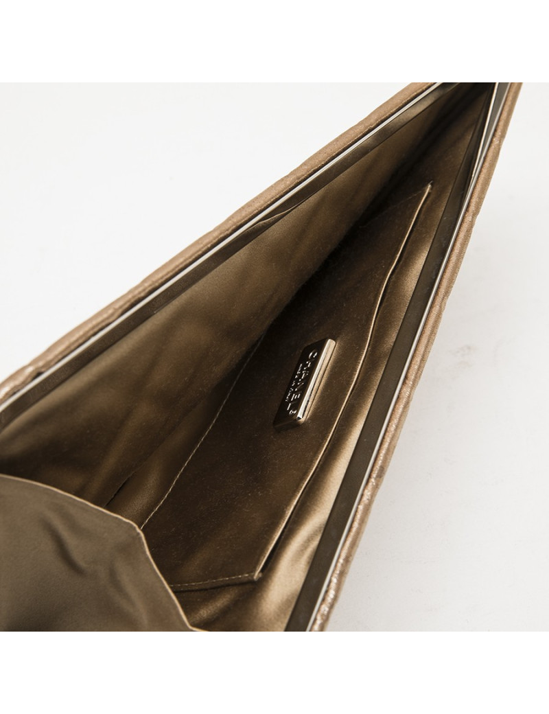 Pochette CHANEL cuir lamé irisé