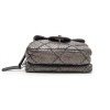 CHANEL mini quilted flap bag in a gradient of purple freshwater snake leather