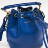 SAINT LAURENT mini 'Emmanuelle' bag in blue electric leather