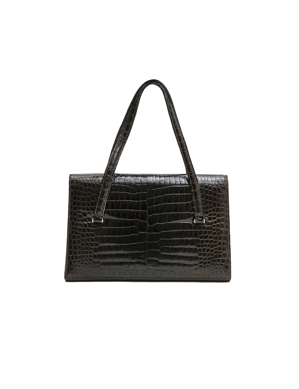 GUCCI Vintage bag in browncrocodile porosus leather
