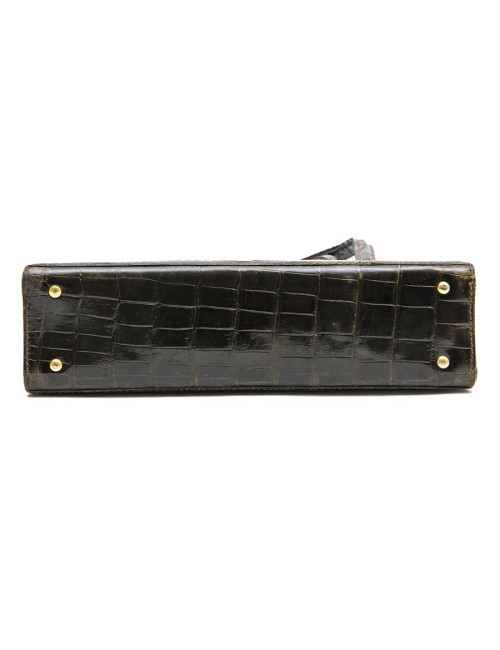 GUCCI Vintage bag in browncrocodile porosus leather