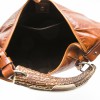 YVES SAINT LAURENT rive gauche Monbassa bag in grained brown leather