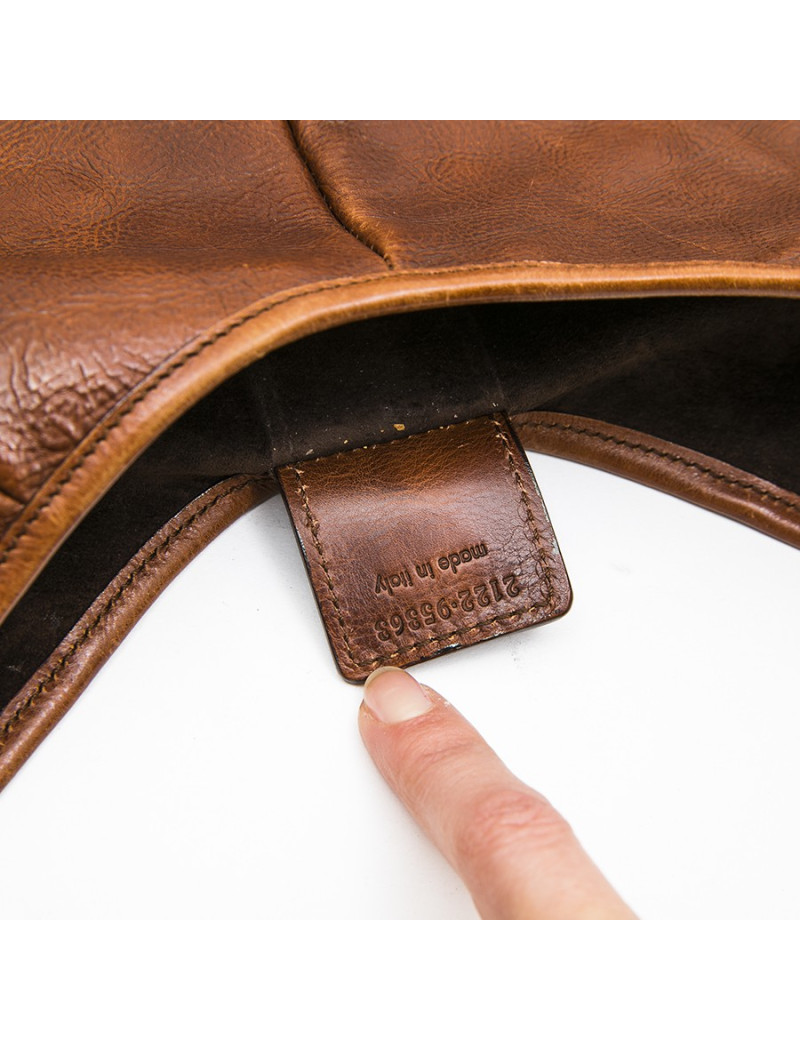 Sac Monbassa YVES SAINT LAURENT cuir marron 