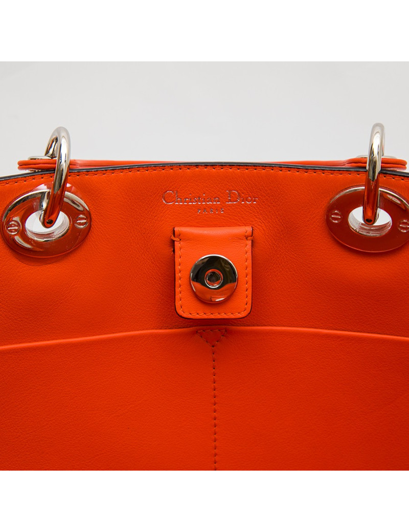 CHRISTIAN DIOR  'Lady D DIOR' in sky blue leather and gray python