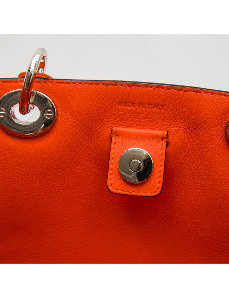 CHRISTIAN DIOR  'Lady D DIOR' in sky blue leather and gray python