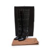 ALAIA T 38 boots in black patent perforated leather
