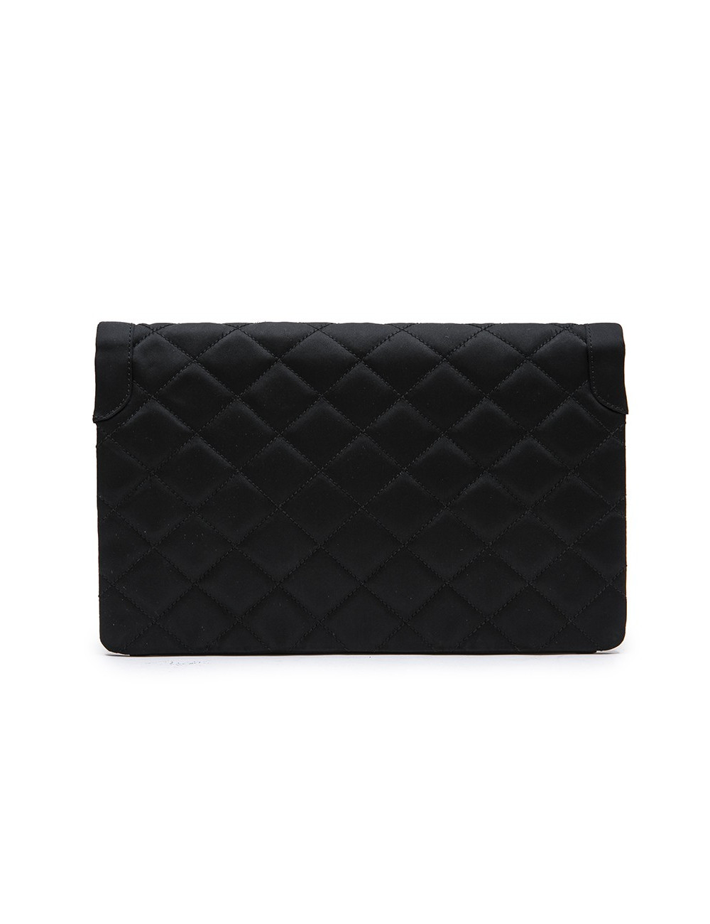 CHANEL Couture evening bag in black silk satin