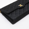 CHANEL Couture evening bag in black silk satin