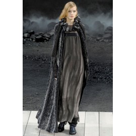 Long black cape and gray CHANEL