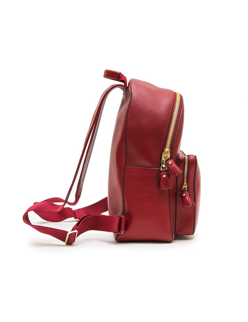 ANYA HINDMARCH backpack in burgundy smooth leather